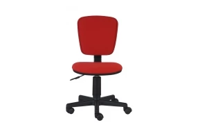 Кресло детское CH-204NX Ткань/Пластик/Металл, Красный (ткань)/Чёрный (пластик)