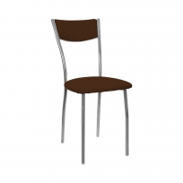 Обеденный стул Сильвия хром экокожа, Коричневый